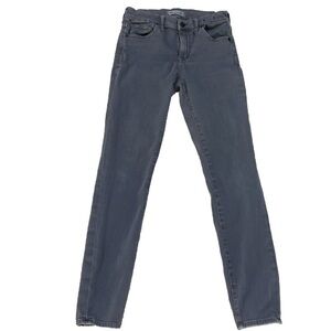 Madewell High Riser Solid Gray Skinny Jeans Stretchy Pockets Size 25 RN 77388
